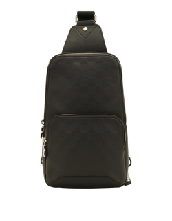 Louis Vuitton Avenue SlingBag, Coated Canvas, Damier Graphite, Black, Grey